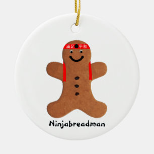 Adorno De Cerámica Bizcocho de Ninjabreadman (galleta)