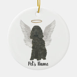 Adorno De Cerámica Black Cocker Spaniel Simpatía Memorial