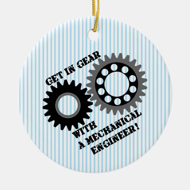 Adorno De Cerámica Black Get In Gear (Frente)