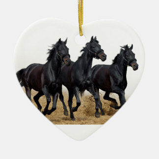 Adorno De Cerámica Black horse