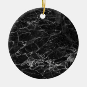 Adorno De Cerámica Black Marble Stone Look