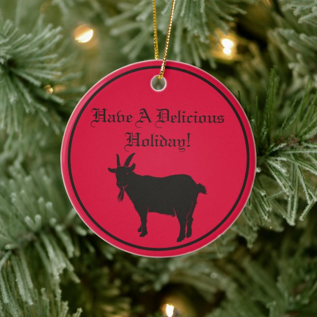 Adorno De Cerámica Black Phillip Goat Satanic (Árbol)