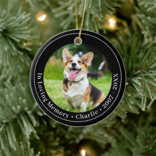 Adorno De Cerámica BlackPawprints On Heart In Love Memory Mascota Pho