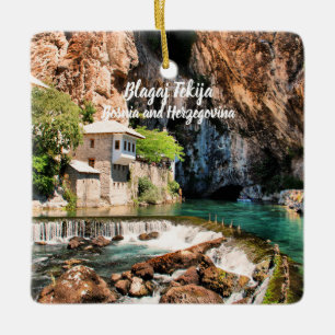 Adorno De Cerámica Blagaj Tekija Dervish Bosnia Herzegovina estilizad