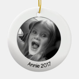 Adorno De Cerámica Blanco a doble cara 2 x Personalizado foto y texto