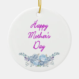 Adorno De Cerámica blanco del día de la madre feliz