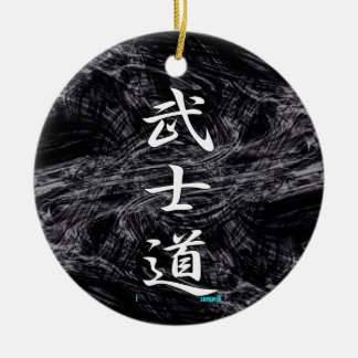 Adorno De Cerámica Blanco del KANJI de BUSHIDO