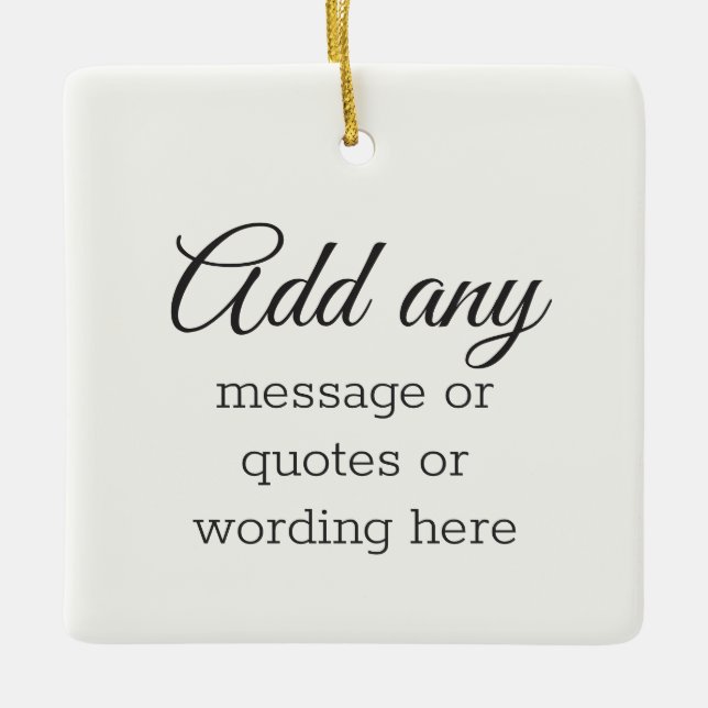 Adorno De Cerámica Blanco elegante personalizado (Anverso)