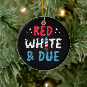 Adorno De Cerámica Blanco Rojo Y Debido, Regalos De Invitación De Emb