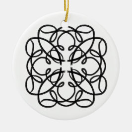 Adorno De Cerámica Blanco y negro #1