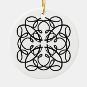 Adorno De Cerámica Blanco y negro #1