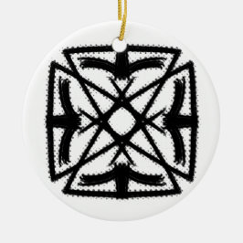 Adorno De Cerámica Blanco y negro #2 "El Fénix"