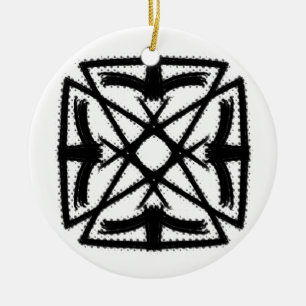 Adorno De Cerámica Blanco y negro #2 "El Fénix"