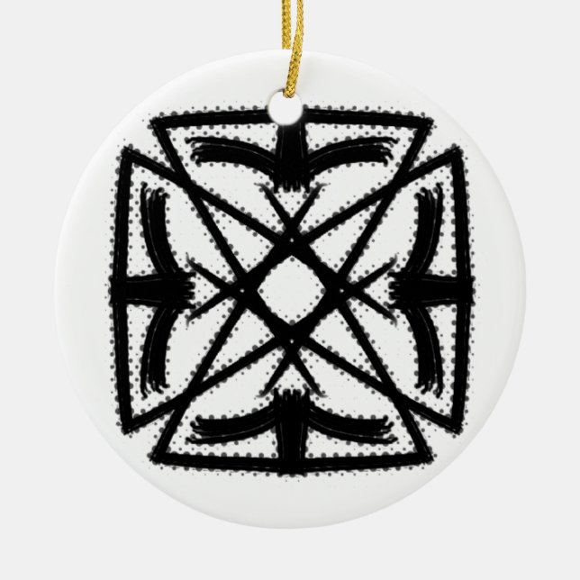 Adorno De Cerámica Blanco y negro #2 "El Fénix" (Frente)