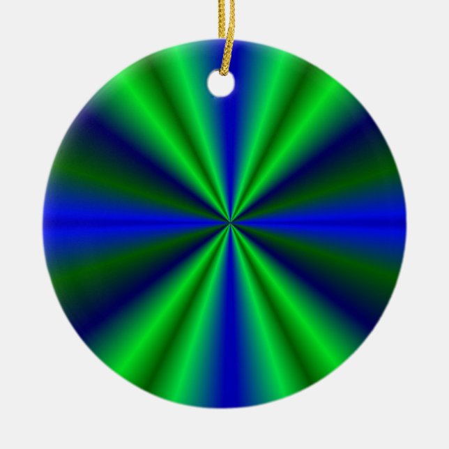 Adorno De Cerámica blau grün Regenbogen (Frente)