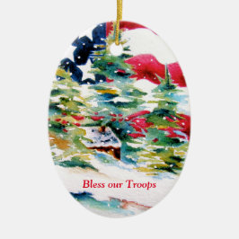 Adorno De Cerámica Bless our Troops Ornament