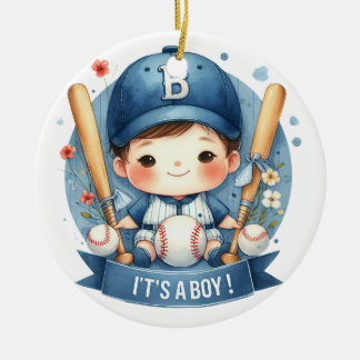 Adorno De Cerámica Bliss Baby Boy Invitación Baby Shower