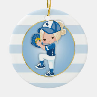 Adorno De Cerámica Blona Chicas Blue Softball