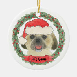 Adorno De Cerámica Blonde Golden Tan Shih Tzu personalizado