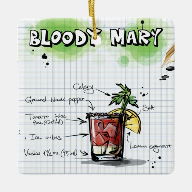 Adorno De Cerámica Bloody Mary Ornament (Anverso)
