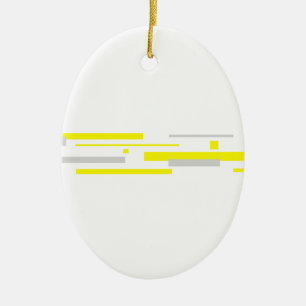 Adorno De Cerámica Bloques de gris amarillo abstran arte