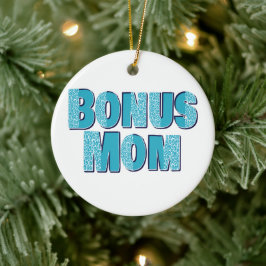 Adorno De Cerámica Blue Leopard Print Bonus Mom