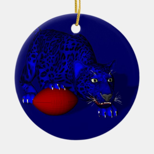 Adorno De Cerámica Blue Panther (Frente)