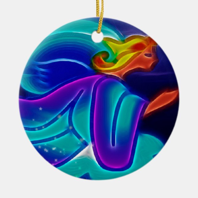 Adorno De Cerámica BlueAngel (Frente)