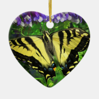 Adorno De Cerámica Bluebells y mariposa