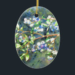 Adorno De Cerámica Blueberries, fruta romántica<br><div class="desc">Romántico Blueberry Watercoling - hermosa acuarela inspirada por H Cooper</div>