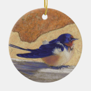 Adorno De Cerámica Bluebird, trago de granero