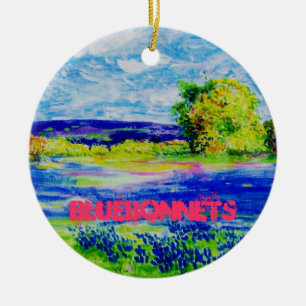 Adorno De Cerámica bluebonnets