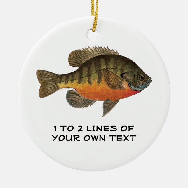 Adorno De Cerámica Bluegill personalizada, Bream (Frente)