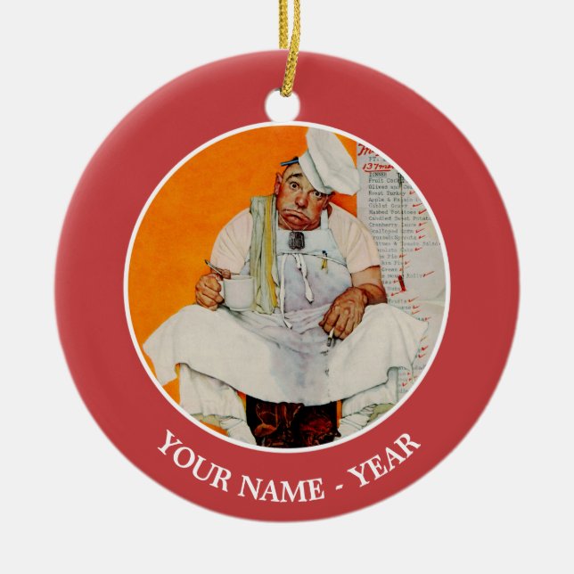 Adorno De Cerámica Blues del Día de Acción de Gracias (Frente)