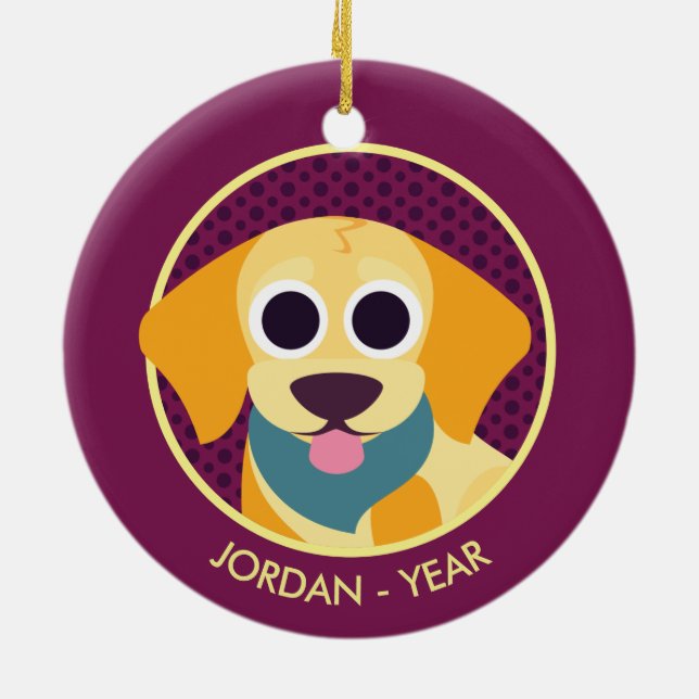 Adorno De Cerámica BO el perro (Atrás)