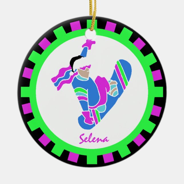 Adorno De Cerámica BoardChick vivo al tablero (Frente)