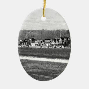 Adorno De Cerámica Boathouse Row winter b/w