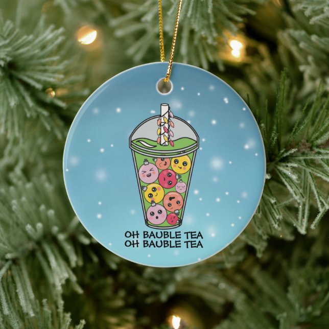 Adorno De Cerámica Boba Bubble Tea divertido (Árbol)