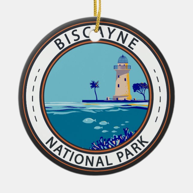 Adorno De Cerámica Boca Chita Key Badge Parque Nacional Biscayne (Frente)