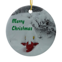 Boca de incendios nevada divertida