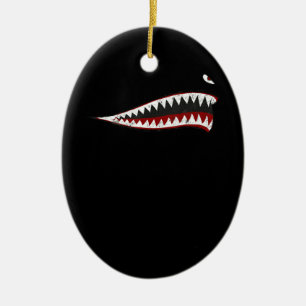 Adorno De Cerámica Boca De Tigres Voladores Tiburones - Regalos Para