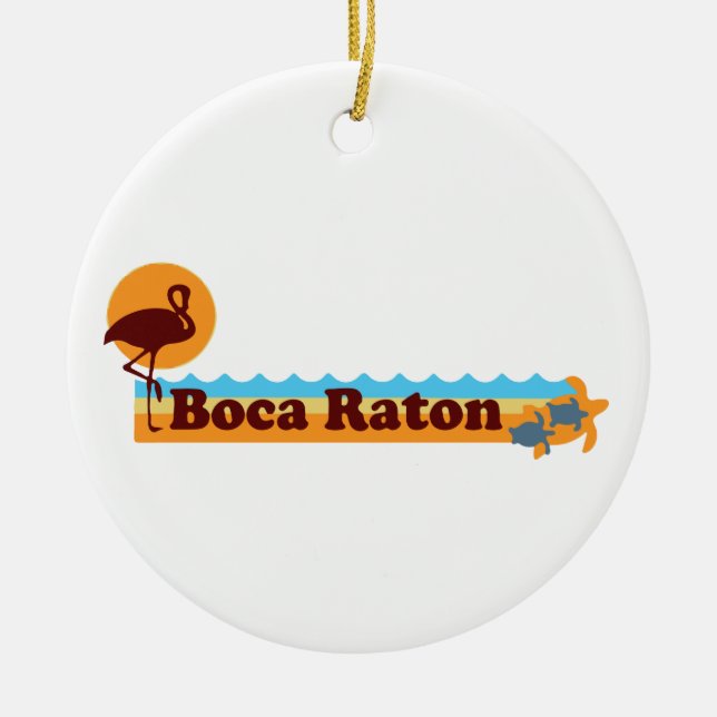 Adorno De Cerámica Boca Raton - diseño de la playa (Frente)