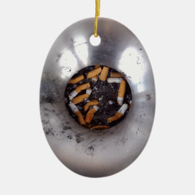 Adorno De Cerámica Bocas de cigarrillo en ceniceros de plata, diverti (Frente)