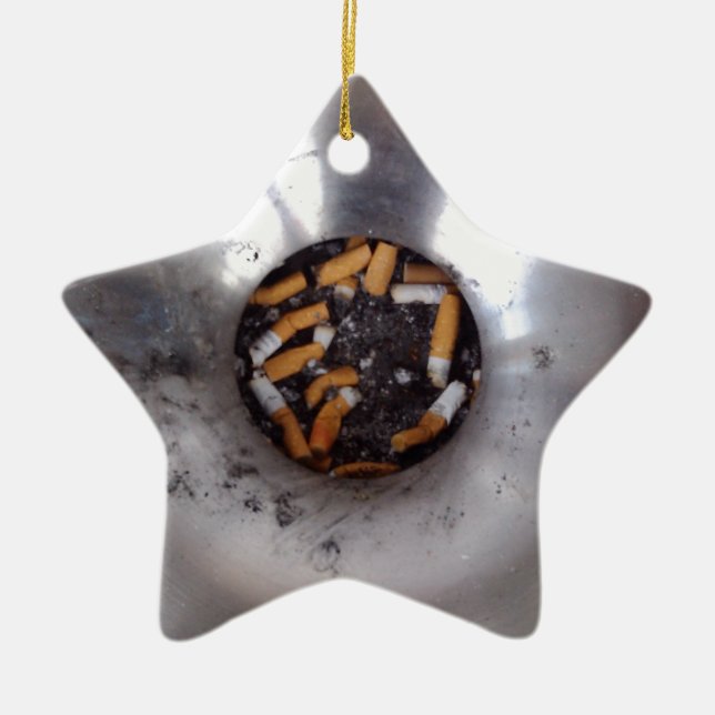 Adorno De Cerámica Bocas de cigarrillo en ceniceros de plata, diverti (Frente)