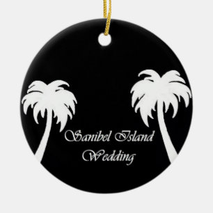 Adorno De Cerámica Boda de la isla de Sanibel