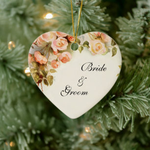 Adorno De Cerámica Boda de la Vintage, Flores de rosa rosado antiguas