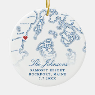 Adorno De Cerámica Boda de Samoset Resort Rockport Navidades de fotog