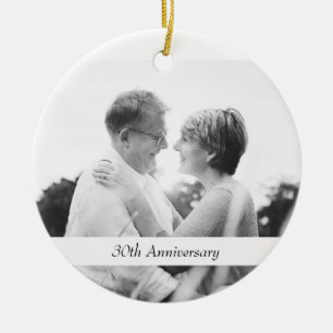 Adorno De Cerámica Boda fotográfico: Regalos del 30 aniversario Keeps