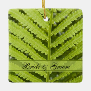 Adorno De Cerámica Boda Green Fern