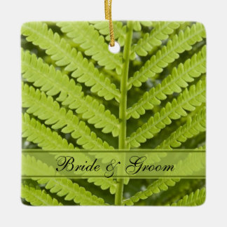 Adorno De Cerámica Boda Green Fern